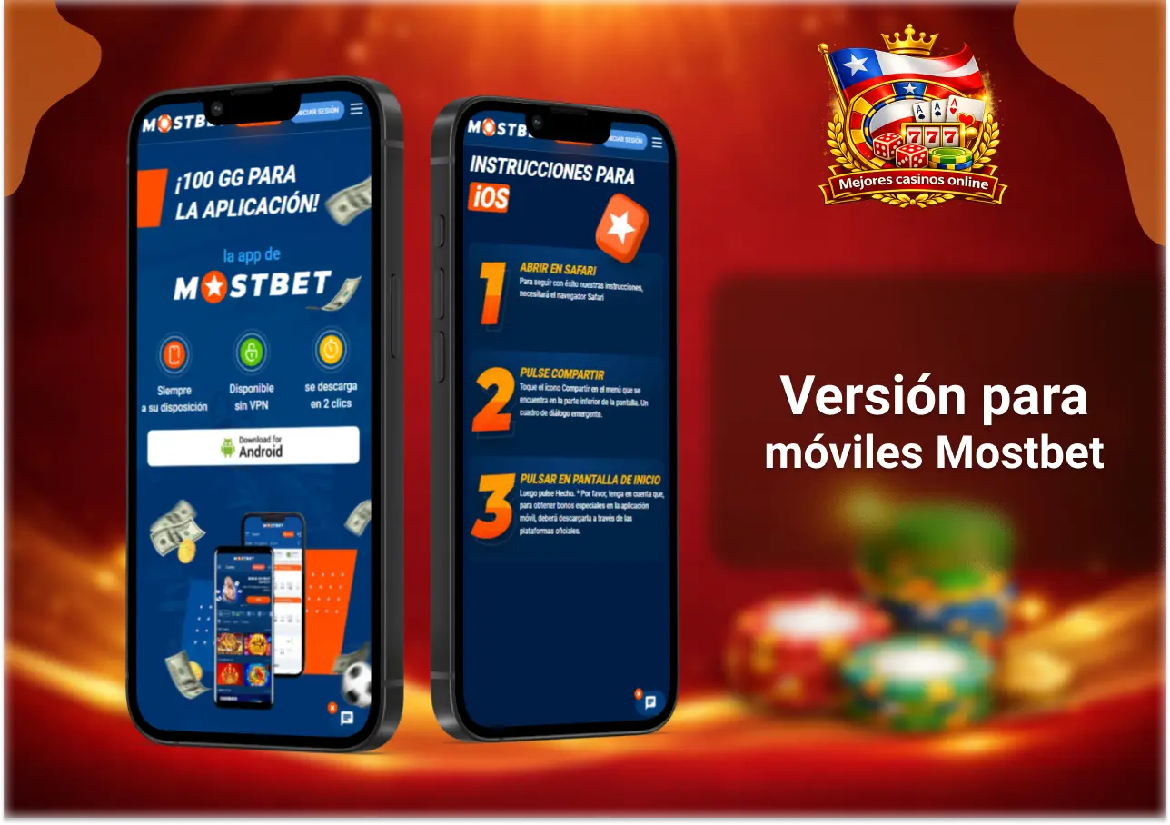 Mostbet versión móvil en Chile con app optimizada para apuestas y casino online